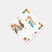 レトロ5はヴィベGroovy第5誕生日 スタンダードカクテルナプキン (角)