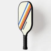 レトロ5ストライプ名 ピックルボールラケット (左)
