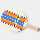 レトロ5ボードストライプ名 卓球ラケット (横)
