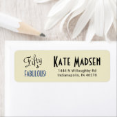 レトロ50およびFABULOUSスクリプトタイポグラフィアドレス ラベル (インサイチュ)