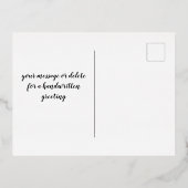 レトロ50のクリスマスオーナメントフォイルホリデーカード 箔シーズンポストカード (裏面)