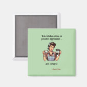 レトロ50の皮肉な冷蔵庫 マグネット (正面/裏面)