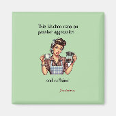 レトロ50の皮肉な冷蔵庫 マグネット (正面)