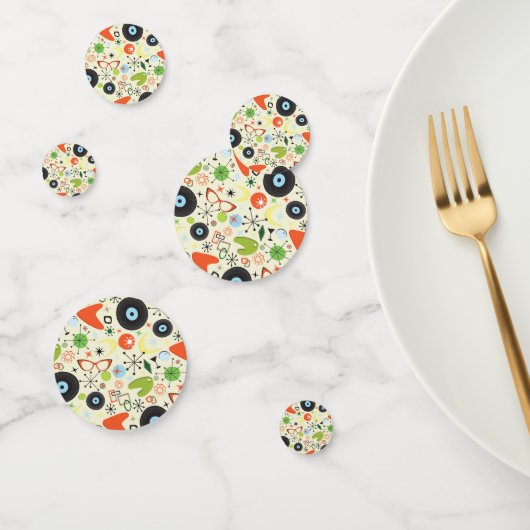 レトロ50の60のヴィンテージファッションパターンパーティー コンフェッティ (グループ)