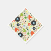 レトロ50の60のヴィンテージファッションパターンパーティー スタンダードカクテルナプキン (角)