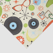 レトロ50の60のヴィンテージファッションパターンパーティー 薄葉紙 (詳細)