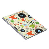 レトロ50の60のヴィンテージファッションパターン ノートブック (右側)