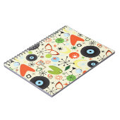 レトロ50の60のヴィンテージファッションパターン ノートブック (左側)