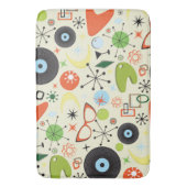 レトロ50の60のヴィンテージファッションパターン バスマット (正面縦)