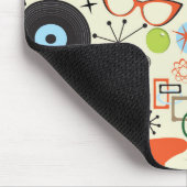 レトロ50の60のヴィンテージファッションパターン マウスパッド (コーナー)