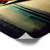 レトロ50メリーs & Bright Christmas Martini ポスター (角)