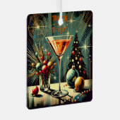レトロ50メリーs & Bright Christmas Martini メタルオーナメント (正面右)