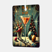 レトロ50メリーs & Bright Christmas Martini メタルオーナメント (正面左)
