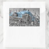 レトロ50台廃車アンティーク 長方形シール (バッグ)