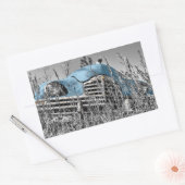 レトロ50台廃車アンティーク 長方形シール (封筒)