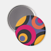レトロ50年代抽象芸術アート マグネット (正面/裏面)