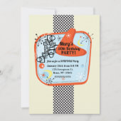 レトロ50年代60年代ヴィンテージ誕生会 招待状 (正面)