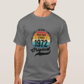 レトロ50年1972年10月誕生日ヴィンテージ日 Tシャツ (正面)