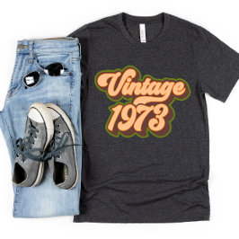 レトロ50歳の誕生日ヴィンテージ1973Tシャツ Tシャツ