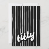 レトロ50番目の誕生日招待状 | 五十誕生日 招待状 (裏面)