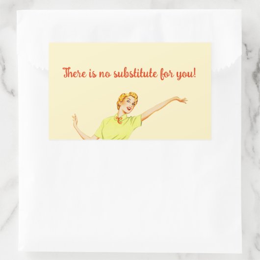 レトロ50sお前に代わるものはない！先生 長方形シール (バッグ)