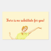 レトロ50sお前に代わるものはない！先生 長方形シール (正面)