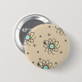 レトロ50sアトミックプリントサンドアパレル&ギフト 缶バッジ (正面&裏面)