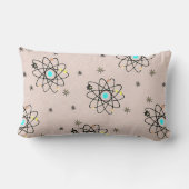 レトロ50sアトミックプリントピンク装飾用クッション ランバークッション (裏面)