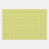 レトロ50sイエローグリーンカラーダイヤモンドパターンテーマ ラッピングペーパーシート (正面3)