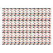 レトロ50sカクテルパーティーカップル長方形 テーブルクロス (正面(横))