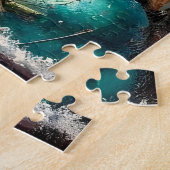 レトロ50sクランベリースノーフレーククリスマスマルティーニ ジグソーパズル (側面)