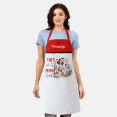 レトロ50sグラムハウスワイドメイおもしろいザー皮肉ユーモア エプロン (着用した状態)