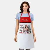 レトロ50sグラムハウスワイドメイおもしろいザー皮肉ユーモア エプロン (着用した状態)