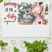 レトロ50sグラムハウスワイドメイおもしろいザー皮肉ユーモア キッチンタオル (折り畳み)