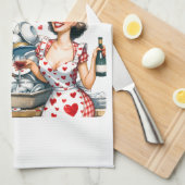 レトロ50sグラムハウスワイドメイおもしろいザー皮肉ユーモア キッチンタオル (四つ折り)