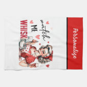 レトロ50sグラムハウスワイドメイおもしろいザー皮肉ユーモア キッチンタオル (横)