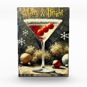 レトロ50'sトリプルクランベリークリスマスマティーニ フォトブロック (正面)