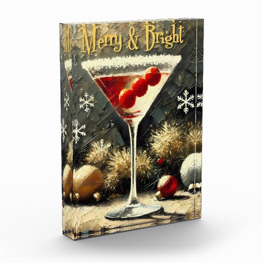 レトロ50'sトリプルクランベリークリスマスマティーニ フォトブロック (左)