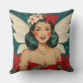 レトロ50sトロピカルクリスマスピンアップスターレット クッション (裏面)