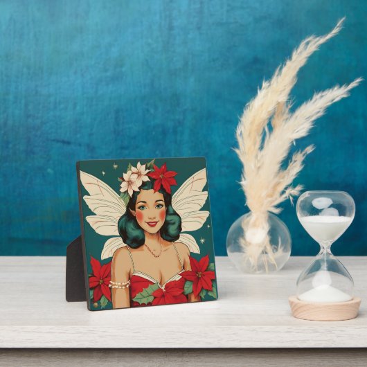 レトロ50sトロピカルクリスマスピンアップスターレット フォトプラーク (インサイチュ)