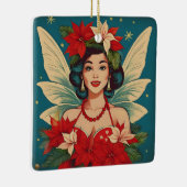 レトロ50sトロピカルクリスマスピンアップ美しいクイーン セラミックオーナメント (右)