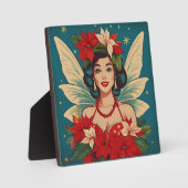 レトロ50sトロピカルクリスマスピンアップ美しいクイーン フォトプラーク (正面)