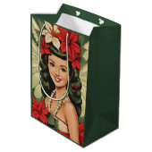 レトロ50sトロピカルクリスマスプリンセス ミディアムペーパーバッグ (裏面アングル)
