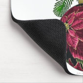 レトロ50sポインセチア・ブルゴーニュオーナメント マウスパッド (コーナー)