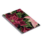 レトロ50sポインセチア・ブルゴーニュ・ピンク ノートブック (右側)