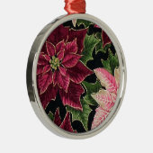 レトロ50sポインセチア・ブルゴーニュ・ピンク メタルオーナメント (右)