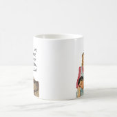 レトロ50s主婦&夫あなた自身のキャプションを追加 コーヒーマグカップ (中央)