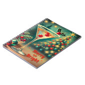 レトロ50s明るいメリークリスマスカクテルマルティーニ ノートブック (左側)