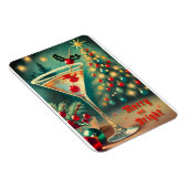 レトロ50s明るいメリークリスマスカクテルマルティーニ マグネット (右側)