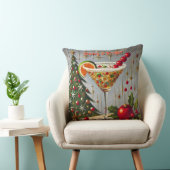 レトロ50s明るいメリークリスマスキャンディカクテル クッション (椅子)